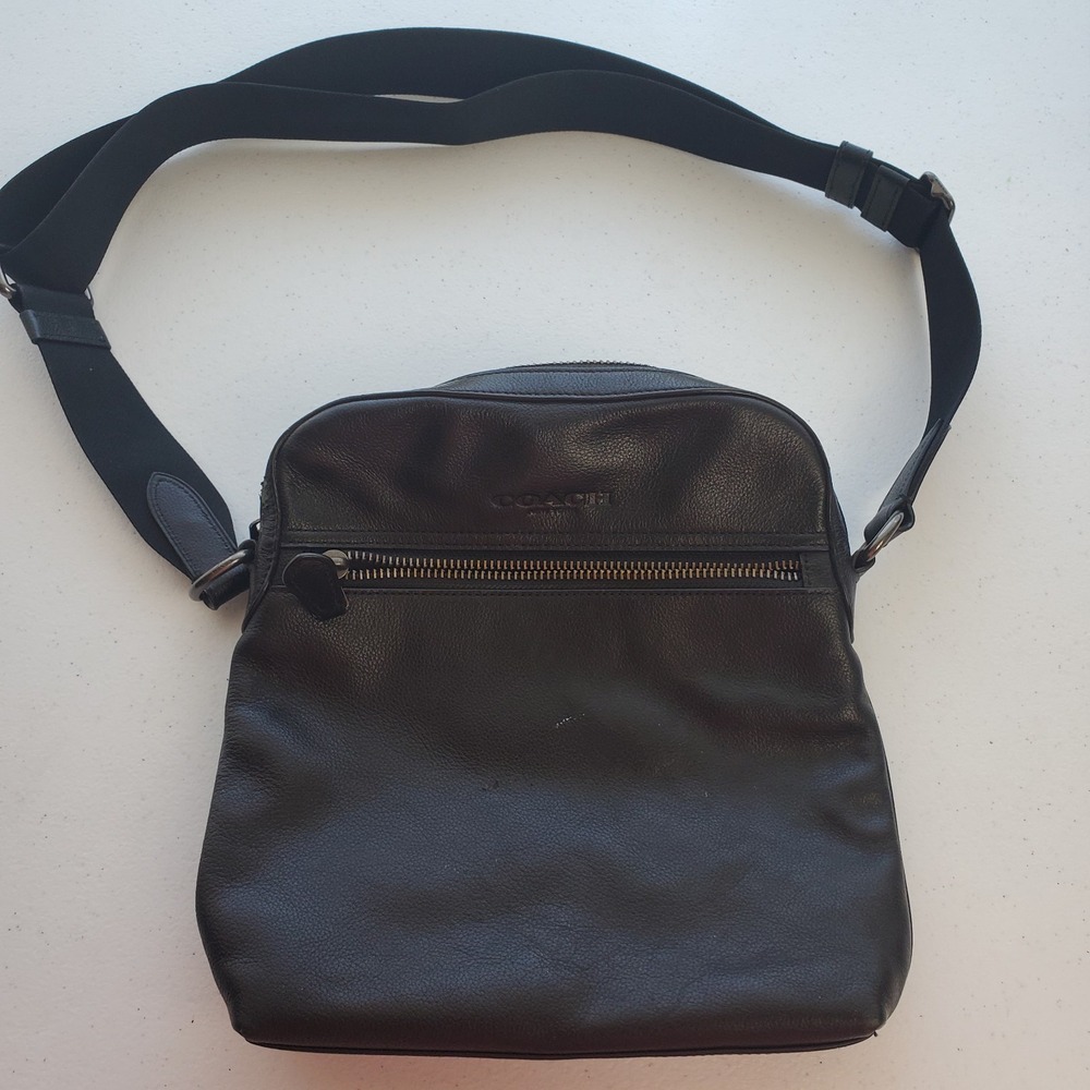 coach medium crossbody wallet for women black leather